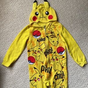 Pokemon Pikachu Onesie hooded pajamas